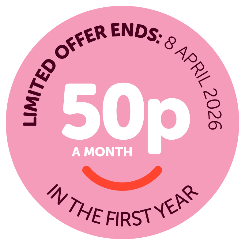 homeserve promotional roundel 50p a month
